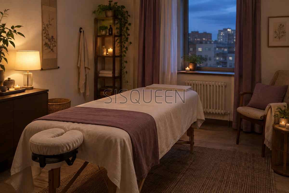 劲松柔式SPA:北京朝阳区的慢节奏,到底慢在哪里 傍晚暖光里的柔和按摩房