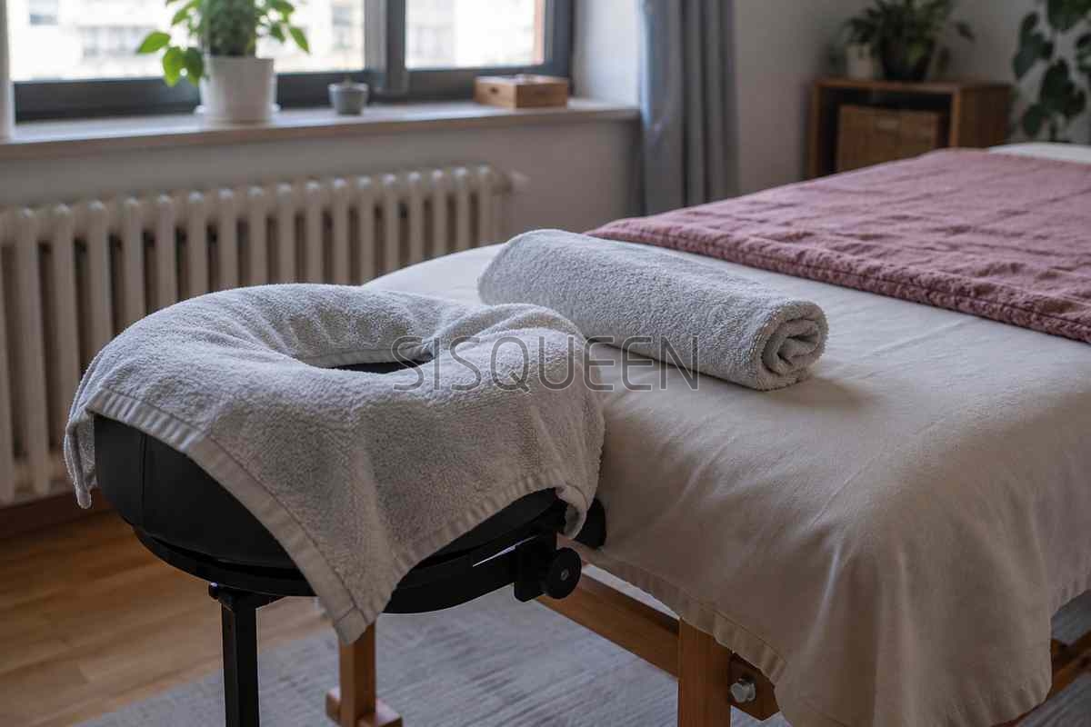 酒仙桥家庭式SPA:北京朝阳的小屋,不必装成酒店1 棉质床单、卷巾与面枕的近景