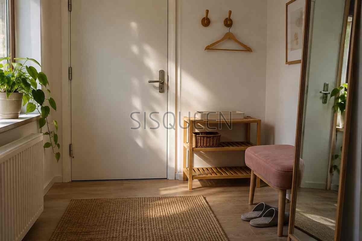 酒仙桥家庭式SPA:北京朝阳的小屋,不必装成酒店3 家庭式空间门旁的挂衣处与空置物架
